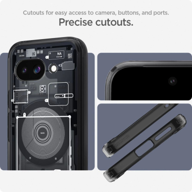 Spigen Ultra Hybrid Mag MagSafe dėklas Google Pixel 9A Zero One - juodas 12