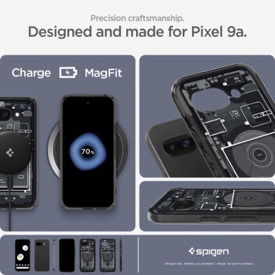 Spigen Ultra Hybrid Mag MagSafe dėklas Google Pixel 9A Zero One - juodas 13