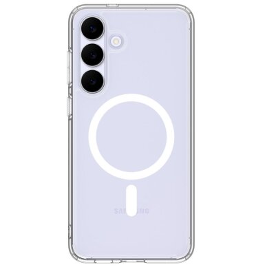 Samsung Galaxy S25 FE dėklas Spigen Ultra Hybrid Mag su MagSafe – skaidrus ir baltas 1