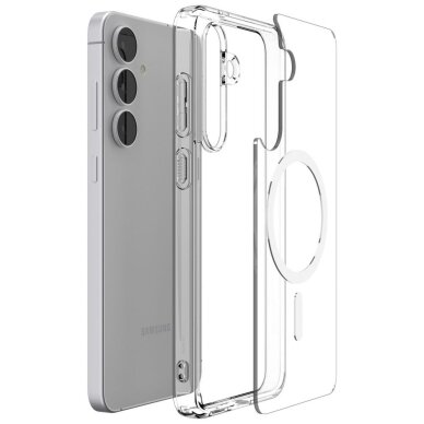 Samsung Galaxy S25 FE dėklas Spigen Ultra Hybrid Mag su MagSafe – skaidrus ir baltas 5