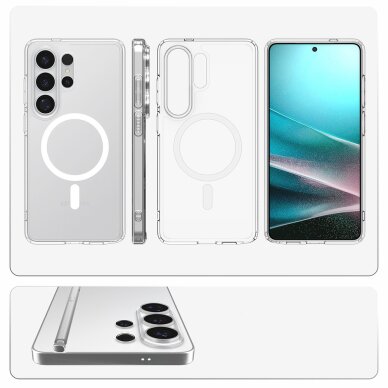 Samsung Galaxy S26 Ultra Spigen Ultra Hybrid Mag MagSafe dėklas – skaidrus ir baltas 14 Samsung Galaxy S26 Ultra Spigen Ultra Hybrid Mag MagSafe dėklas – skaidrus ir baltas 14