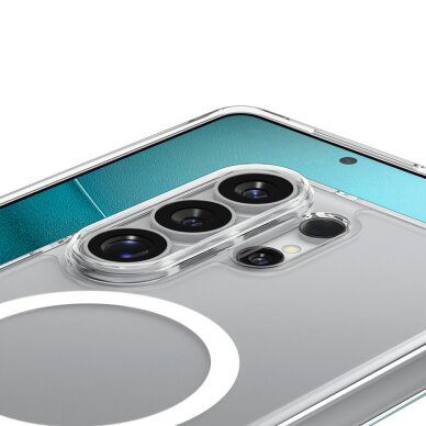 Samsung Galaxy S26 Ultra Spigen Ultra Hybrid Mag MagSafe dėklas – skaidrus ir baltas 6