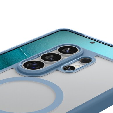 Samsung Galaxy S26 Ultra Spigen Ultra Hybrid Mag MagSafe dėklas – skaidrus mėlynas 6