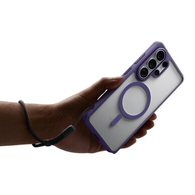 Samsung Galaxy S26 Ultra Spigen Ultra Hybrid Mag MagSafe dėklas – skaidrus tamsiai mėlynas 12