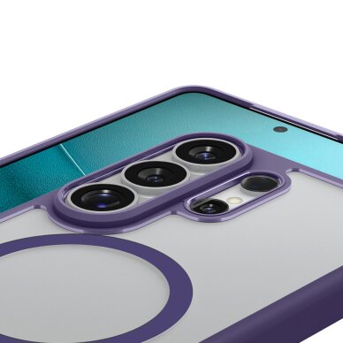 Samsung Galaxy S26 Ultra Spigen Ultra Hybrid Mag MagSafe dėklas – skaidrus tamsiai mėlynas 6