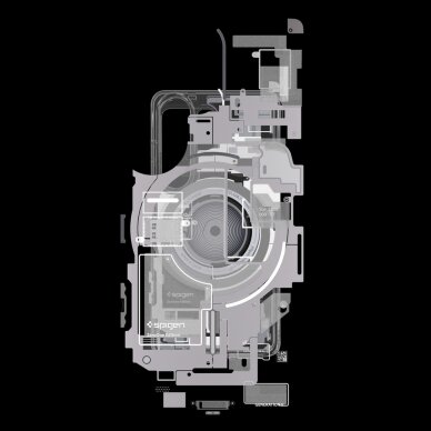 Samsung Galaxy S26 Ultra Zero One Spigen Ultra Hybrid Mag MagSafe dėklas – skaidrus ir baltas 12