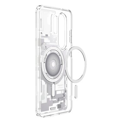 Samsung Galaxy S26 Ultra Zero One Spigen Ultra Hybrid Mag MagSafe dėklas – skaidrus ir baltas 8