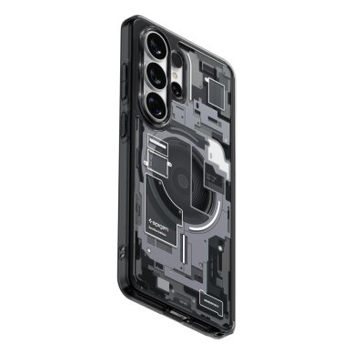 Samsung Galaxy S26 Ultra Zero One Spigen Ultra Hybrid Mag MagSafe dėklas – skaidrus juodas 11