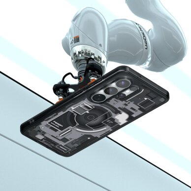 Samsung Galaxy S26 Ultra Zero One Spigen Ultra Hybrid Mag MagSafe dėklas – skaidrus juodas 7