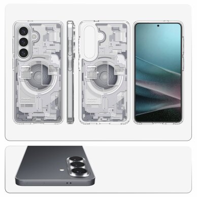 Samsung Galaxy S26 Zero One Spigen Ultra Hybrid Mag MagSafe dėklas – skaidrus ir baltas 15 Samsung Galaxy S26 Zero One Spigen Ultra Hybrid Mag MagSafe dėklas – skaidrus ir baltas 15