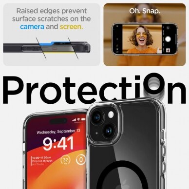 Apsauginis dėklas Spigen ULTRA HYBRID MAG MAGSAFE IPHONE 15 Juodas 7 Apsauginis dėklas Spigen ULTRA HYBRID MAG MAGSAFE IPHONE 15 Juodas 7