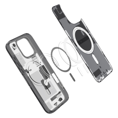 Spigen Ultra Hybrid Mag Zero One Dėklas with MagSafe skirtas iPhone 16 Pro - Tamsiai Pilkas 3