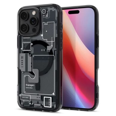 Spigen Ultra Hybrid Mag Zero One Dėklas with MagSafe skirtas iPhone 16 Pro - Tamsiai Pilkas 4