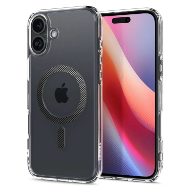 Spigen Ultra Hybrid MagSafe Anglies pluošto skirtas iPhone 16 - Tamsiai Pilkas 1
