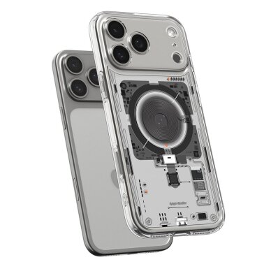 iPhone 17 Pro Neo One dėklas Spigen Ultra Hybrid su MagSafe – skaidrus 4