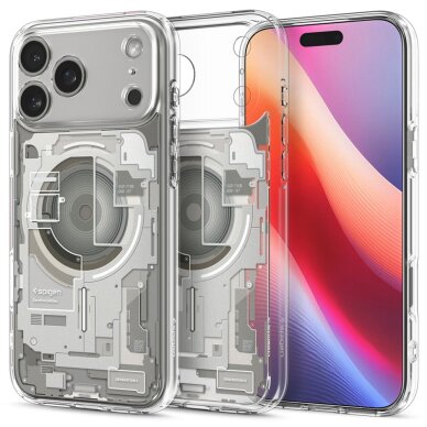 iPhone 17 Pro Spigen Ultra Hybrid MagSafe dėklas Zero One – titano spalvos