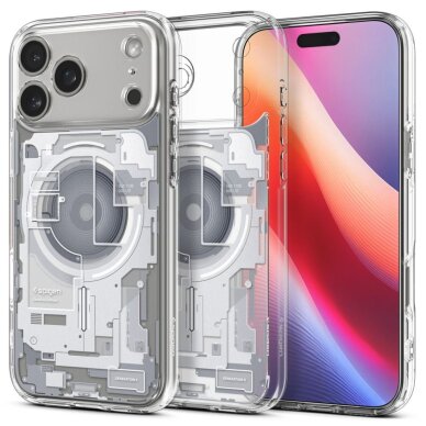 iPhone 17 Pro dėklas Spigen Ultra Hybrid MagSafe Zero One – baltas
