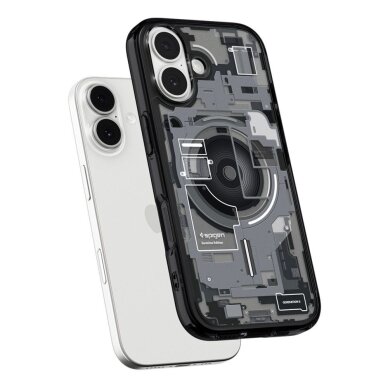 iPhone 17 Zero One dėklas Spigen Ultra Hybrid, MagSafe – juodas 4