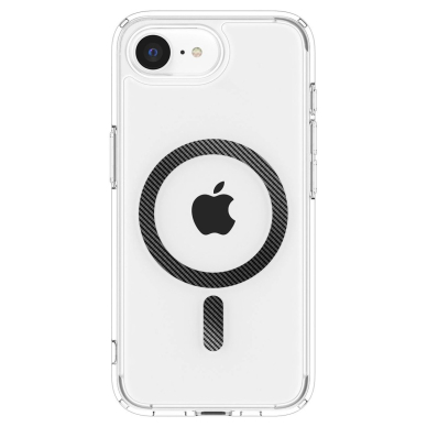 Spigen Ultra Hybrid MagSafe Dėklas skirtas iPhone SE 4 (2025) Anglies pluošto - Permatomas 1