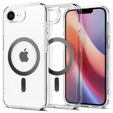 Spigen Ultra Hybrid MagSafe Dėklas skirtas iPhone SE 4 (2025) Anglies pluošto - Permatomas 6