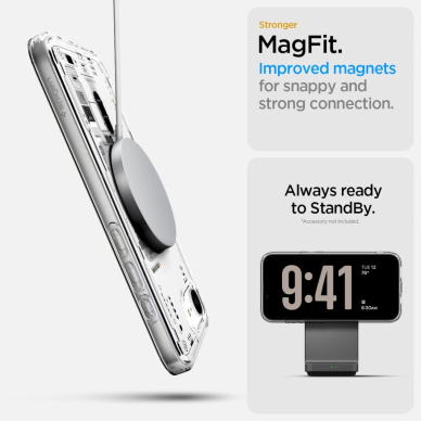 Spigen Ultra Hybrid MagSafe Dėklas skirtas iPhone SE 4 (2025) Neo One - Permatomas 10