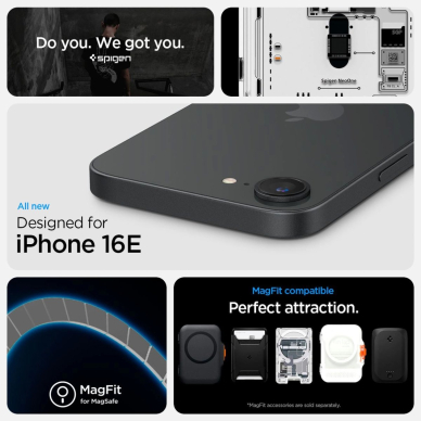 Spigen Ultra Hybrid MagSafe Dėklas skirtas iPhone SE 4 (2025) Neo One - Permatomas 14