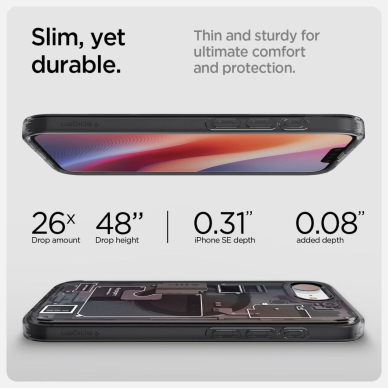 Spigen Ultra Hybrid MagSafe Dėklas skirtas iPhone SE 4 (2025) Zero One - Juodas 13