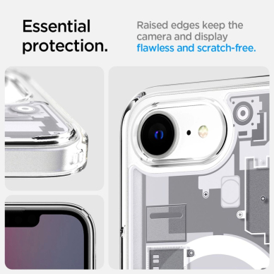 Spigen Ultra Hybrid MagSafe Dėklas skirtas iPhone SE 4 (2025) Zero One - Baltas 10