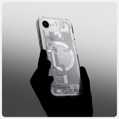 Spigen Ultra Hybrid MagSafe Dėklas skirtas iPhone SE 4 (2025) Zero One - Baltas 13