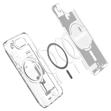 Spigen Ultra Hybrid MagSafe Dėklas skirtas iPhone SE 4 (2025) Zero One - Baltas 7