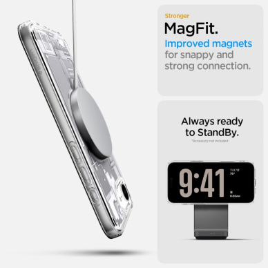 Spigen Ultra Hybrid MagSafe Dėklas skirtas iPhone SE 4 (2025) Zero One - Baltas 9