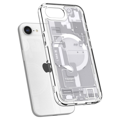 Spigen Ultra Hybrid MagSafe Dėklas skirtas iPhone SE 4 (2025) Zero One - Baltas
