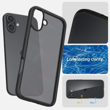 Spigen Ultra Hybrid MagSafe skirtas iPhone 16 - Juodas 10
