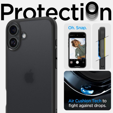 Spigen Ultra Hybrid MagSafe skirtas iPhone 16 - Juodas 11