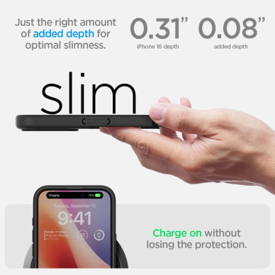 Spigen Ultra Hybrid MagSafe skirtas iPhone 16 - Juodas 12