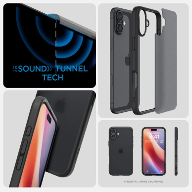 Spigen Ultra Hybrid MagSafe skirtas iPhone 16 - Juodas 13