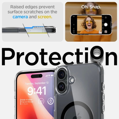 Spigen Ultra Hybrid MagSafe skirtas iPhone 16 - Juodas 7