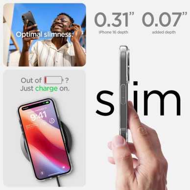 Spigen Ultra Hybrid MagSafe skirtas iPhone 16 - Juodas 9