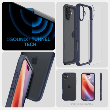 Spigen Ultra Hybrid MagSafe skirtas iPhone 16 - Mėlynas 9