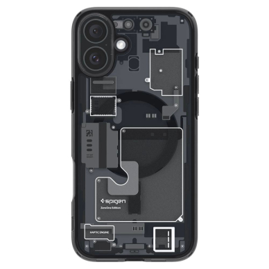 Spigen Ultra Hybrid MagSafe Zero One skirtas iPhone 16 - Tamsiai Pilkas 2