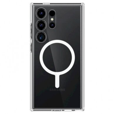 Dėklas Spigen Ultra Hybrid OneTap Ring Case with MagSafe for Samsung Galaxy S24 Ultra - Permatomas 15