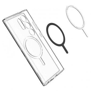 Dėklas Spigen Ultra Hybrid OneTap Ring Case with MagSafe for Samsung Galaxy S24 Ultra - Permatomas 19