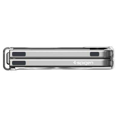 Samsung Galaxy Z Flip 7 dėklas Spigen Ultra Hybrid Pro Mag, MagSafe – skaidrus su baltu 11