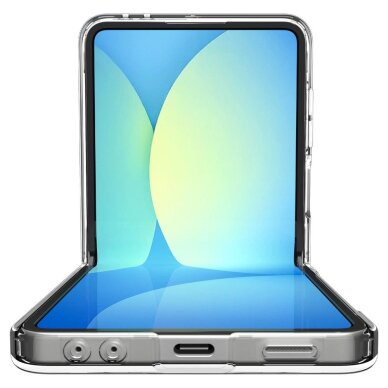 Samsung Galaxy Z Flip 7 dėklas Spigen Ultra Hybrid Pro Mag, MagSafe – skaidrus su baltu 14