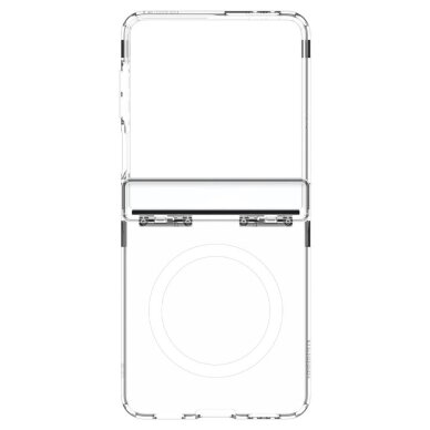 Samsung Galaxy Z Flip 7 dėklas Spigen Ultra Hybrid Pro Mag, MagSafe – skaidrus su baltu 4