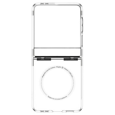 Samsung Galaxy Z Flip 7 dėklas Spigen Ultra Hybrid Pro Mag, MagSafe – skaidrus su baltu 6
