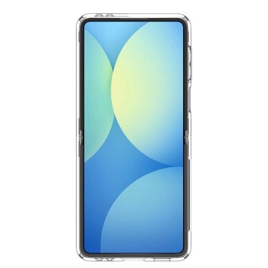 Samsung Galaxy Z Flip 7 dėklas Spigen Ultra Hybrid Pro Mag, MagSafe – skaidrus su baltu 7