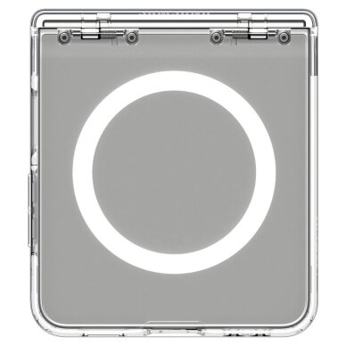 Samsung Galaxy Z Flip 7 dėklas Spigen Ultra Hybrid Pro Mag, MagSafe – skaidrus su baltu 9