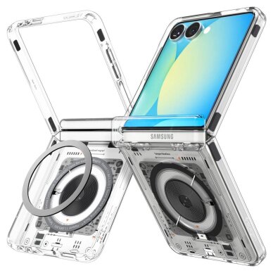 Samsung Galaxy Z Flip 7 Spigen Ultra Hybrid Pro dėklas su MagSafe Zero One – permatomas 1