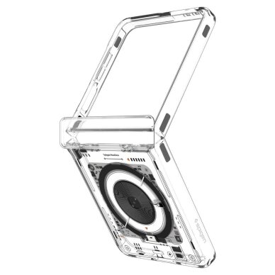 Samsung Galaxy Z Flip 7 Spigen Ultra Hybrid Pro dėklas su MagSafe Zero One – permatomas 3